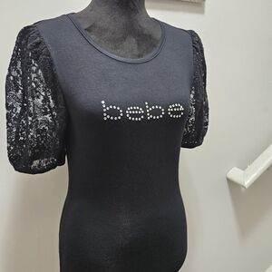 Bebe Puff Sleeve Top NWT